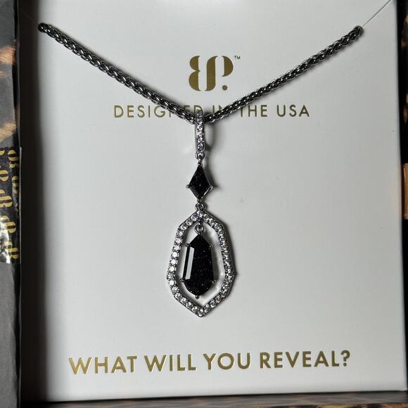 Bomb Party UNTAMED Necklace “Weight of Want” Black Onyx Sandstone on Hematite - Picture 1 of 2